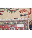 Kazak 2'7'' X 4'0'' Hand-Knotted Wool Rug 2'7'' x 4'0'' (78 X 120) / Ivory / Red