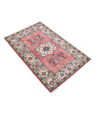 Kazak 2'7'' X 3'11'' Hand-Knotted Wool Rug 2'7'' x 3'11'' (78 X 118) / Red / Ivory