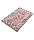 Kazak 2'7'' X 3'11'' Hand-Knotted Wool Rug 2'7'' x 3'11'' (78 X 118) / Red / Ivory