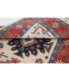 Kazak 2'8'' X 3'11'' Hand-Knotted Wool Rug 2'8'' x 3'11'' (80 X 118) / Ivory / Red