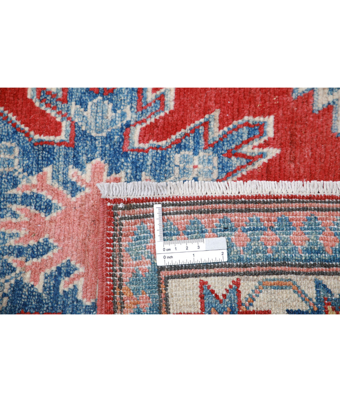 Kazak 2'7'' X 9'2'' Hand-Knotted Wool Rug 2'7'' x 9'2'' (78 X 275) / Red / Ivory