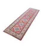 Kazak 2'7'' X 9'7'' Hand-Knotted Wool Rug 2'7'' x 9'7'' (78 X 288) / Red / Beige