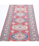 Kazak 2'7'' X 9'0'' Hand-Knotted Wool Rug 2'7'' x 9'0'' (78 X 270) / Red / Ivory