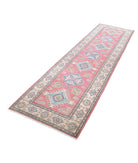 Kazak 2'9'' X 9'5'' Hand-Knotted Wool Rug 2'9'' x 9'5'' (83 X 283) / Red / Ivory