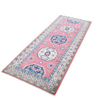 Kazak 2'9'' X 7'2'' Hand-Knotted Wool Rug 2'9'' x 7'2'' (83 X 215) / Red / Ivory