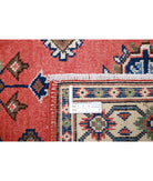 Kazak 2'8'' X 9'6'' Hand-Knotted Wool Rug 2'8'' x 9'6'' (80 X 285) / Red / Ivory