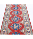 Kazak 2'7'' X 9'8'' Hand-Knotted Wool Rug 2'7'' x 9'8'' (78 X 290) / Red / Ivory