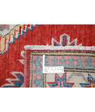 Kazak 2'7'' X 9'8'' Hand-Knotted Wool Rug 2'7'' x 9'8'' (78 X 290) / Red / Ivory