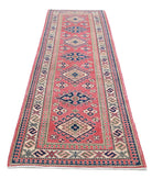 Kazak 2'9'' X 9'6'' Hand-Knotted Wool Rug 2'9'' x 9'6'' (83 X 285) / Red / Ivory