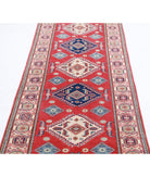 Kazak 2'9'' X 9'11'' Hand-Knotted Wool Rug 2'9'' x 9'11'' (83 X 298) / Red / Ivory