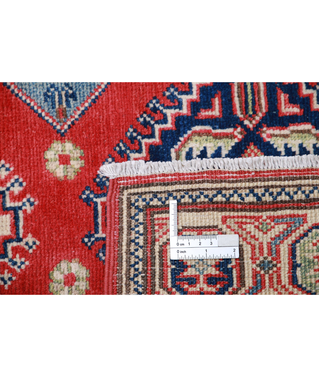 Kazak 2'9'' X 9'11'' Hand-Knotted Wool Rug 2'9'' x 9'11'' (83 X 298) / Red / Ivory