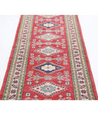 Kazak 2'8'' X 9'6'' Hand-Knotted Wool Rug 2'8'' x 9'6'' (80 X 285) / Red / Ivory