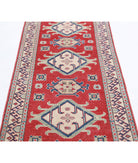 Kazak 2'8'' X 9'8'' Hand-Knotted Wool Rug 2'8'' x 9'8'' (80 X 290) / Red / Ivory