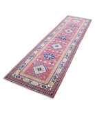 Kazak 2'8'' X 9'9'' Hand-Knotted Wool Rug 2'8'' x 9'9'' (80 X 293) / Red / Ivory