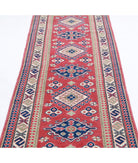 Kazak 2'8'' X 9'9'' Hand-Knotted Wool Rug 2'8'' x 9'9'' (80 X 293) / Red / Ivory