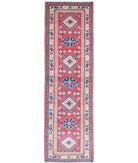 Kazak 2'8'' X 9'9'' Hand-Knotted Wool Rug 2'8'' x 9'9'' (80 X 293) / Red / Ivory