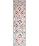 Kazak 2'5'' X 9'7'' Hand-Knotted Wool Rug 2'5'' x 9'7'' (73 X 288) / Red / Ivory