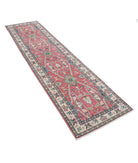 Kazak 2'5'' X 9'8'' Hand-Knotted Wool Rug 2'5'' x 9'8'' (73 X 290) / Red / Ivory