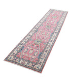 Kazak 2'5'' X 9'8'' Hand-Knotted Wool Rug 2'5'' x 9'8'' (73 X 290) / Red / Ivory