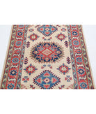 Kazak 3'4'' X 4'8'' Hand-Knotted Wool Rug 3'4'' x 4'8'' (100 X 140) / Ivory / Red