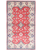 Kazak 3'1'' X 5'2'' Hand-Knotted Wool Rug 3'1'' x 5'2'' (93 X 155) / Red / Ivory