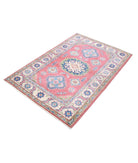 Kazak 3'3'' X 4'8'' Hand-Knotted Wool Rug 3'3'' x 4'8'' (98 X 140) / Red / Ivory