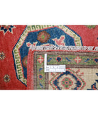 Kazak 3'3'' X 4'10'' Hand-Knotted Wool Rug 3'3'' x 4'10'' (98 X 145) / Red / Ivory