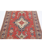 Kazak 3'2'' X 4'8'' Hand-Knotted Wool Rug 3'2'' x 4'8'' (95 X 140) / Red / Ivory