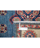 Kazak 3'3'' X 4'9'' Hand-Knotted Wool Rug 3'3'' x 4'9'' (98 X 143) / Blue / Ivory