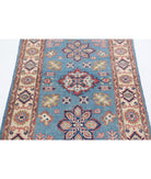 Kazak 2'11'' X 4'8'' Hand-Knotted Wool Rug 2'11'' x 4'8'' (88 X 140) / Blue / Ivory