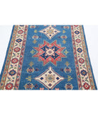 Kazak 3'2'' X 4'9'' Hand-Knotted Wool Rug 3'2'' x 4'9'' (95 X 143) / Blue / Ivory