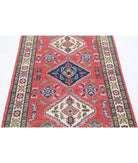 Kazak 3'0'' X 5'0'' Hand-Knotted Wool Rug 3'0'' x 5'0'' (90 X 150) / Red / Ivory