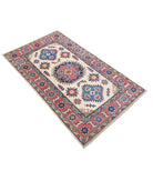 Kazak 2'10'' X 4'11'' Hand-Knotted Wool Rug 2'10'' x 4'11'' (85 X 148) / Ivory / Red