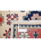 Kazak 3'2'' X 4'9'' Hand-Knotted Wool Rug 3'2'' x 4'9'' (95 X 143) / Ivory / Red