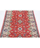 Kazak 3'4'' X 4'9'' Hand-Knotted Wool Rug 3'4'' x 4'9'' (100 X 143) / Red / Ivory