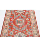 Kazak 3'3'' X 4'10'' Hand-Knotted Wool Rug 3'3'' x 4'10'' (98 X 145) / Red / Ivory