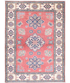 Kazak 3'4'' X 4'7'' Hand-Knotted Wool Rug 3'4'' x 4'7'' (100 X 138) / Red / Ivory