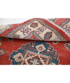 Kazak 3'2'' X 4'11'' Hand-Knotted Wool Rug 3'2'' x 4'11'' (95 X 148) / Red / Ivory