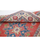 Kazak 3'3'' X 4'9'' Hand-Knotted Wool Rug 3'3'' x 4'9'' (98 X 143) / Red / Ivory