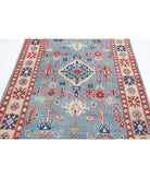 Kazak 4'10'' X 6'7'' Hand-Knotted Wool Rug 4'10'' x 6'7'' (145 X 198) / Blue / Ivory