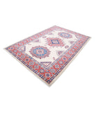 Kazak 6'0'' X 8'11'' Hand-Knotted Wool Rug 6'0'' x 8'11'' (180 X 268) / Ivory / Red