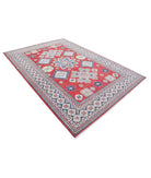 Kazak 6'8'' X 9'10'' Hand-Knotted Wool Rug 6'8'' x 9'10'' (200 X 295) / Red / Ivory