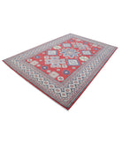 Kazak 6'8'' X 9'10'' Hand-Knotted Wool Rug 6'8'' x 9'10'' (200 X 295) / Red / Ivory