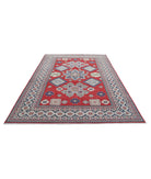 Kazak 6'8'' X 9'10'' Hand-Knotted Wool Rug 6'8'' x 9'10'' (200 X 295) / Red / Ivory