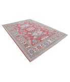 Kazak 7'8'' X 10'8'' Hand-Knotted Wool Rug 7'8'' x 10'8'' (230 X 320) / Red / Ivory