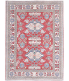 Kazak 7'8'' X 10'8'' Hand-Knotted Wool Rug 7'8'' x 10'8'' (230 X 320) / Red / Ivory