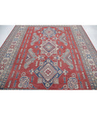 Kazak 8'6'' X 10'5'' Hand-Knotted Wool Rug 8'6'' x 10'5'' (255 X 313) / Red / Ivory