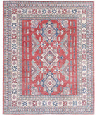 Kazak 8'6'' X 10'5'' Hand-Knotted Wool Rug 8'6'' x 10'5'' (255 X 313) / Red / Ivory