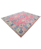 Kazak 9'1'' X 11'8'' Hand-Knotted Wool Rug 9'1'' x 11'8'' (273 X 350) / Red / Ivory