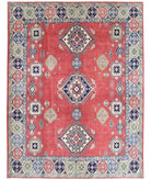 Kazak 9'1'' X 11'8'' Hand-Knotted Wool Rug 9'1'' x 11'8'' (273 X 350) / Red / Ivory